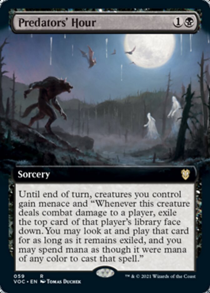 Predators' Hour (Extended Art) [Innistrad: Crimson Vow Commander] | Game Master's Emporium (The New GME)