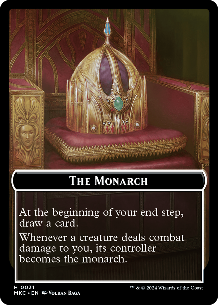 Gold // The Monarch Double-Sided Token [Murders at Karlov Manor Commander Tokens] | Game Master's Emporium (The New GME)