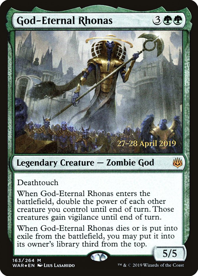 God-Eternal Rhonas [War of the Spark Prerelease Promos] | Game Master's Emporium (The New GME)