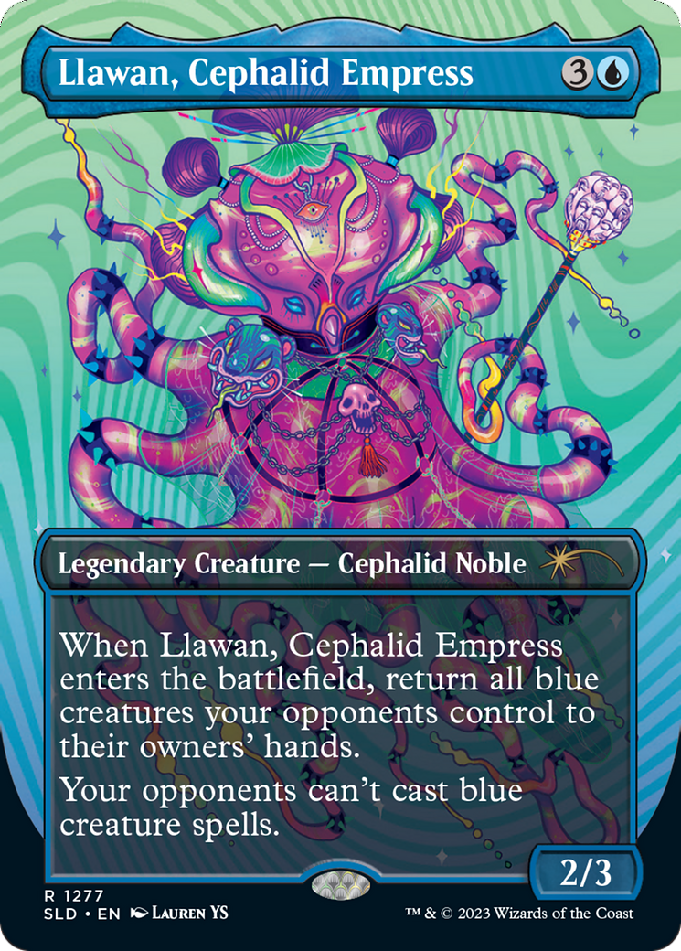 Llawan, Cephalid Empress (Borderless) [Secret Lair Drop Series] | Game Master's Emporium (The New GME)