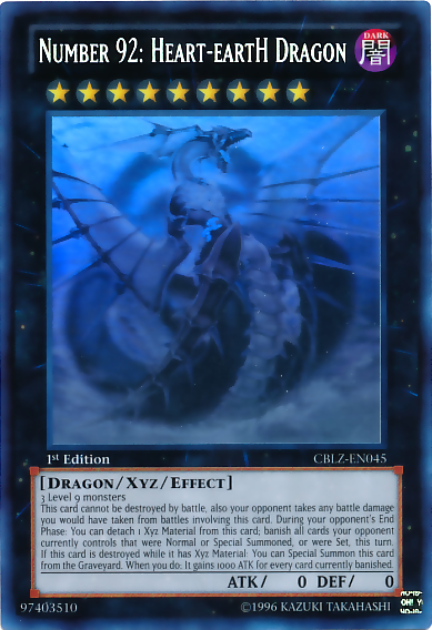 Number 92: Heart-eartH Dragon [CBLZ-EN045] Ghost Rare | Game Master's Emporium (The New GME)
