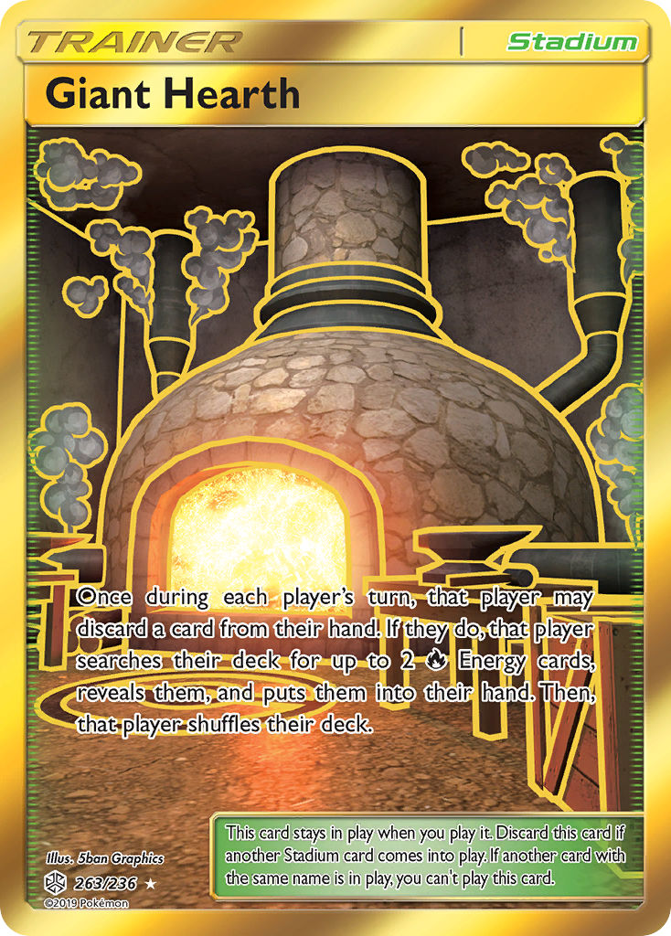 Giant Hearth (263/236) [Sun & Moon: Cosmic Eclipse] | Game Master's Emporium (The New GME)