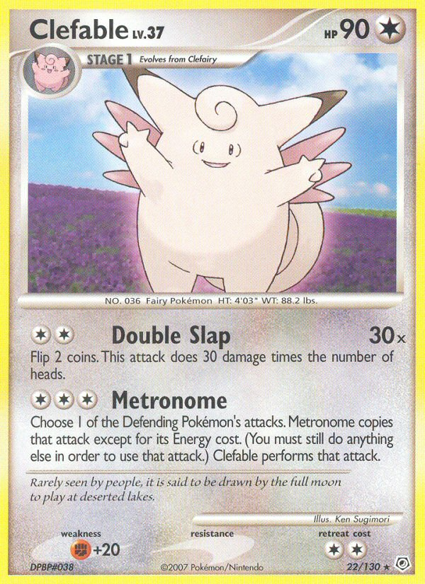 Clefable (22/130) [Diamond & Pearl: Base Set] | Game Master's Emporium (The New GME)