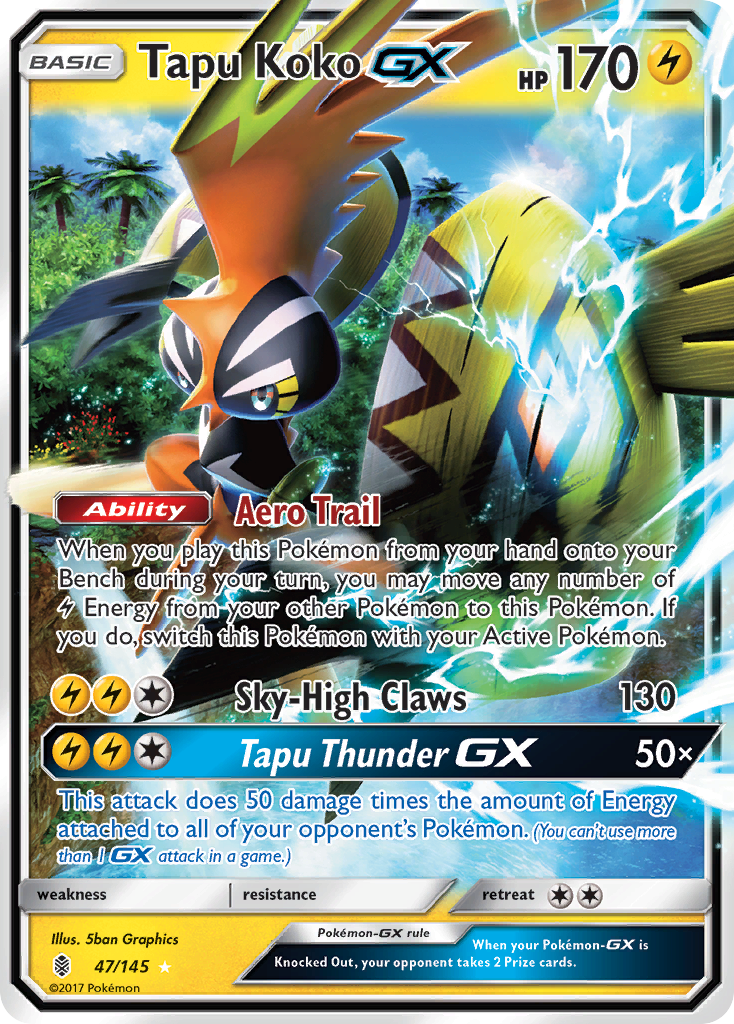 Tapu Koko GX (47/145) [Sun & Moon: Guardians Rising] | Game Master's Emporium (The New GME)