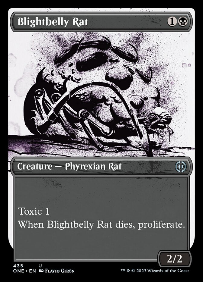 Blightbelly Rat (Showcase Ichor Step-and-Compleat Foil) [Phyrexia: All Will Be One] | Game Master's Emporium (The New GME)