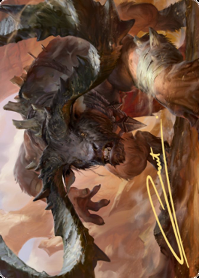 Moraug, Fury of Akoum Art Card (Gold-Stamped Signature) [Zendikar Rising Art Series] | Game Master's Emporium (The New GME)