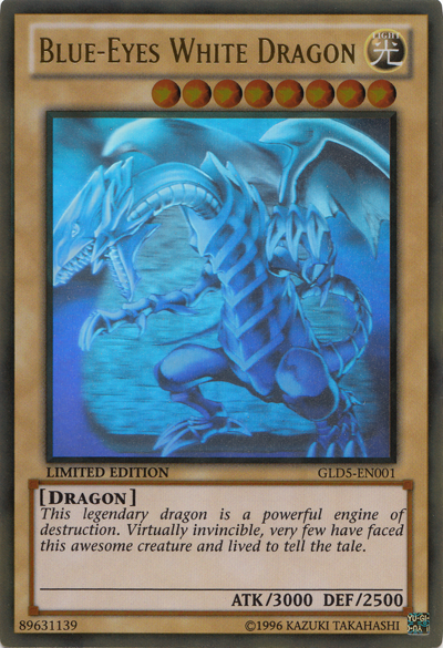 Blue-Eyes White Dragon [GLD5-EN001] Ghost/Gold Rare | Game Master's Emporium (The New GME)