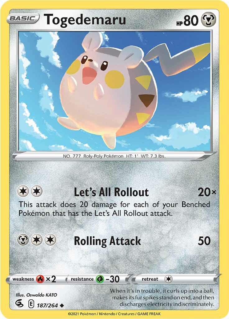 Togedemaru (187/264) [Sword & Shield: Fusion Strike] | Game Master's Emporium (The New GME)