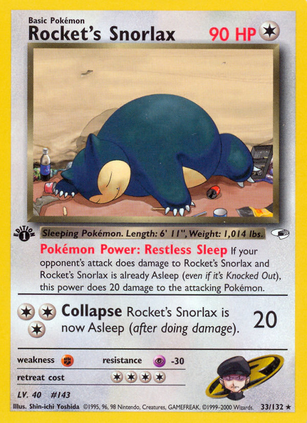 Rocket's Snorlax (33/132) [Gym Heroes 1st Edition] | Game Master's Emporium (The New GME)