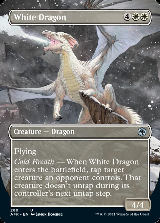 White Dragon (Borderless Alternate Art) [Dungeons & Dragons: Adventures in the Forgotten Realms] | Game Master's Emporium (The New GME)