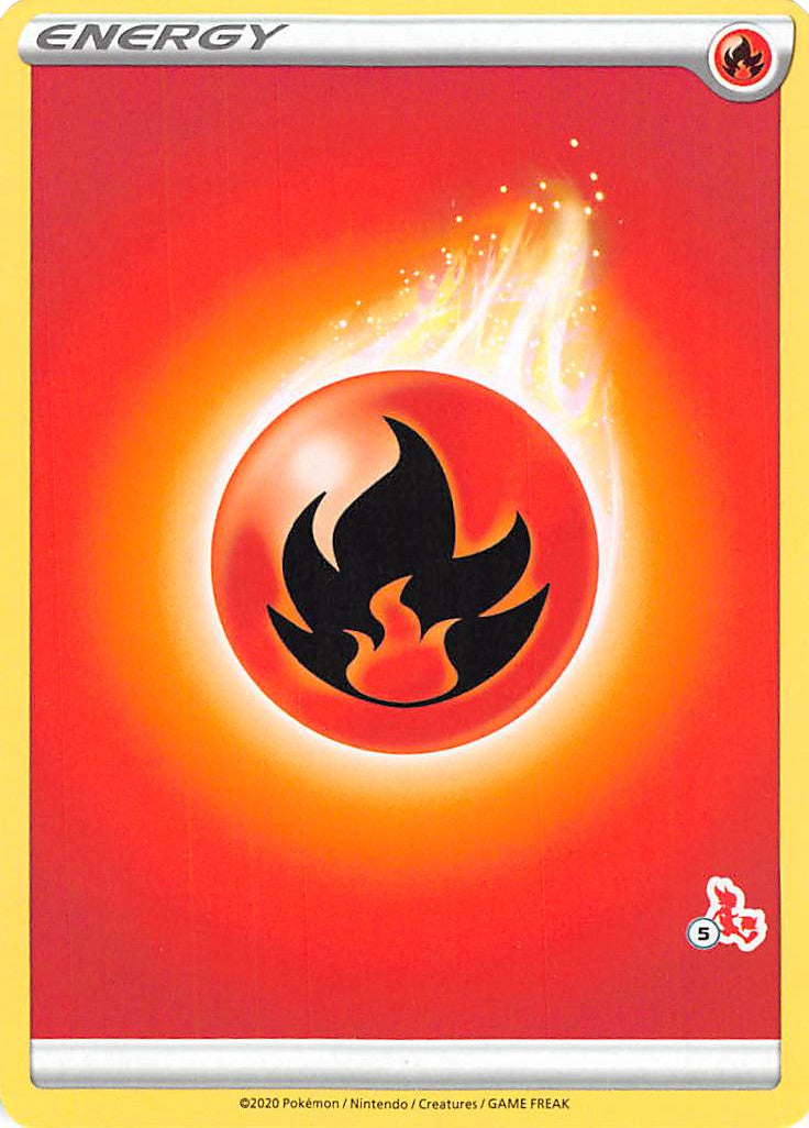 Fire Energy (Cinderace Stamp #5) [Battle Academy 2022] | Game Master's Emporium (The New GME)