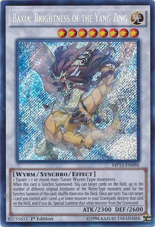 Baxia, Brightness of the Yang Zing [MP15-EN096] Secret Rare | Game Master's Emporium (The New GME)