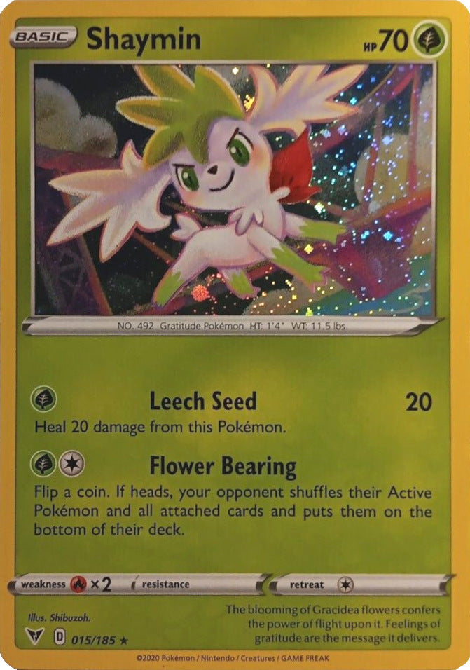 Shaymin (015/185) (Cosmos Holo) [Sword & Shield: Vivid Voltage] | Game Master's Emporium (The New GME)