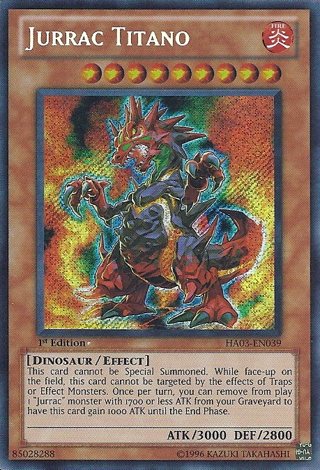 Jurrac Titano [HA03-EN039] Secret Rare | Game Master's Emporium (The New GME)