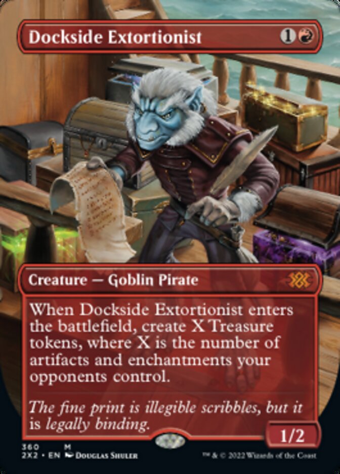 Dockside Extortionist (Borderless Alternate Art) [Double Masters 2022] | Game Master's Emporium (The New GME)