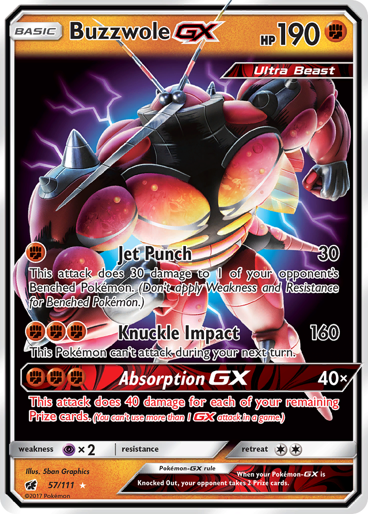 Buzzwole GX (57/111) [Sun & Moon: Crimson Invasion] | Game Master's Emporium (The New GME)