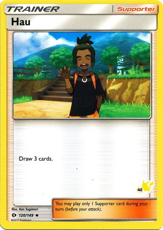 Hau (120/149) (Pikachu Stamp #42) [Battle Academy 2020] | Game Master's Emporium (The New GME)