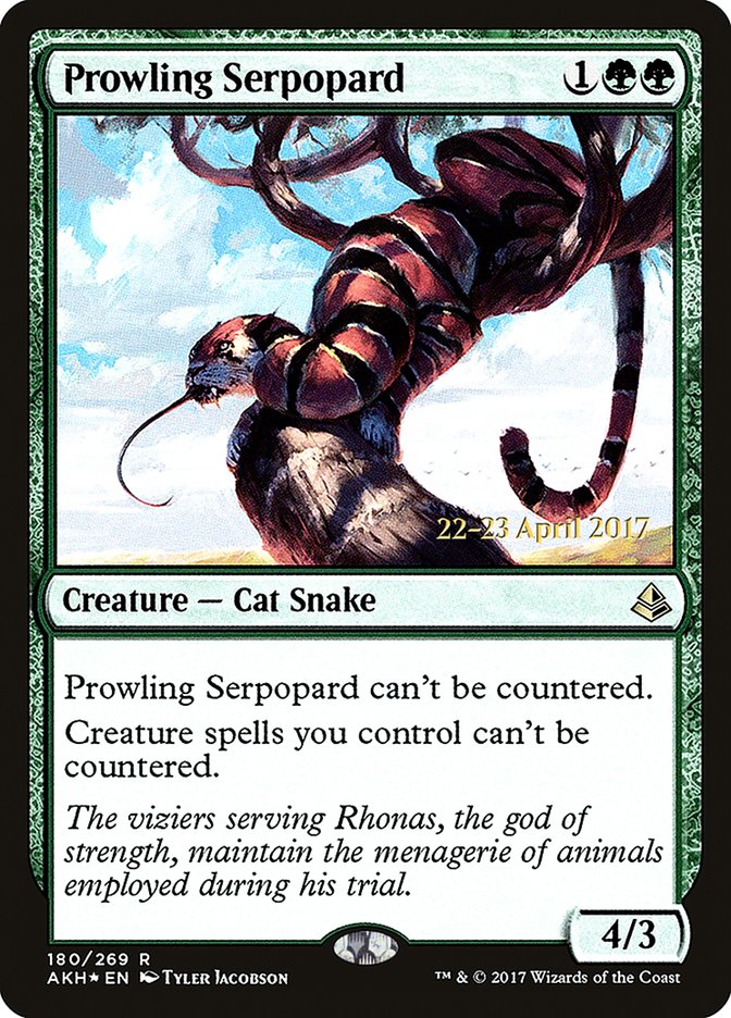 Prowling Serpopard [Amonkhet Prerelease Promos] | Game Master's Emporium (The New GME)