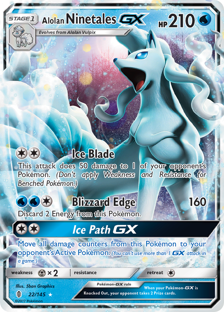 Alolan Ninetales GX (22/145) [Sun & Moon: Guardians Rising] | Game Master's Emporium (The New GME)