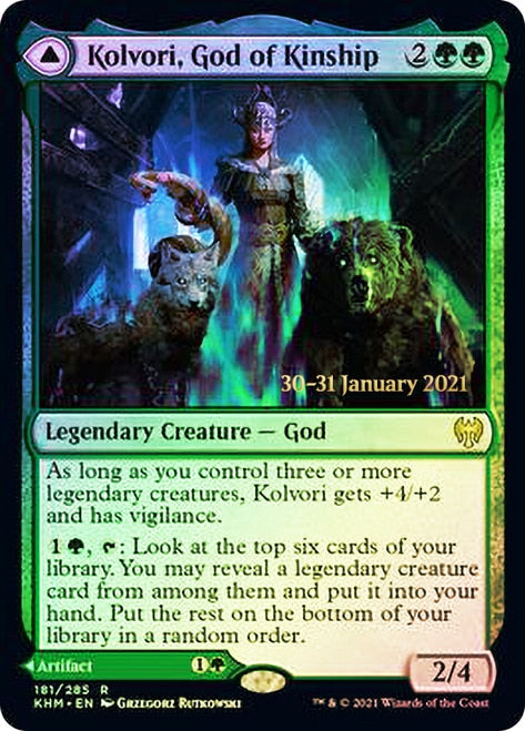 Kolvori, God of Kinship // The Ringhart Crest [Kaldheim Prerelease Promos] | Game Master's Emporium (The New GME)