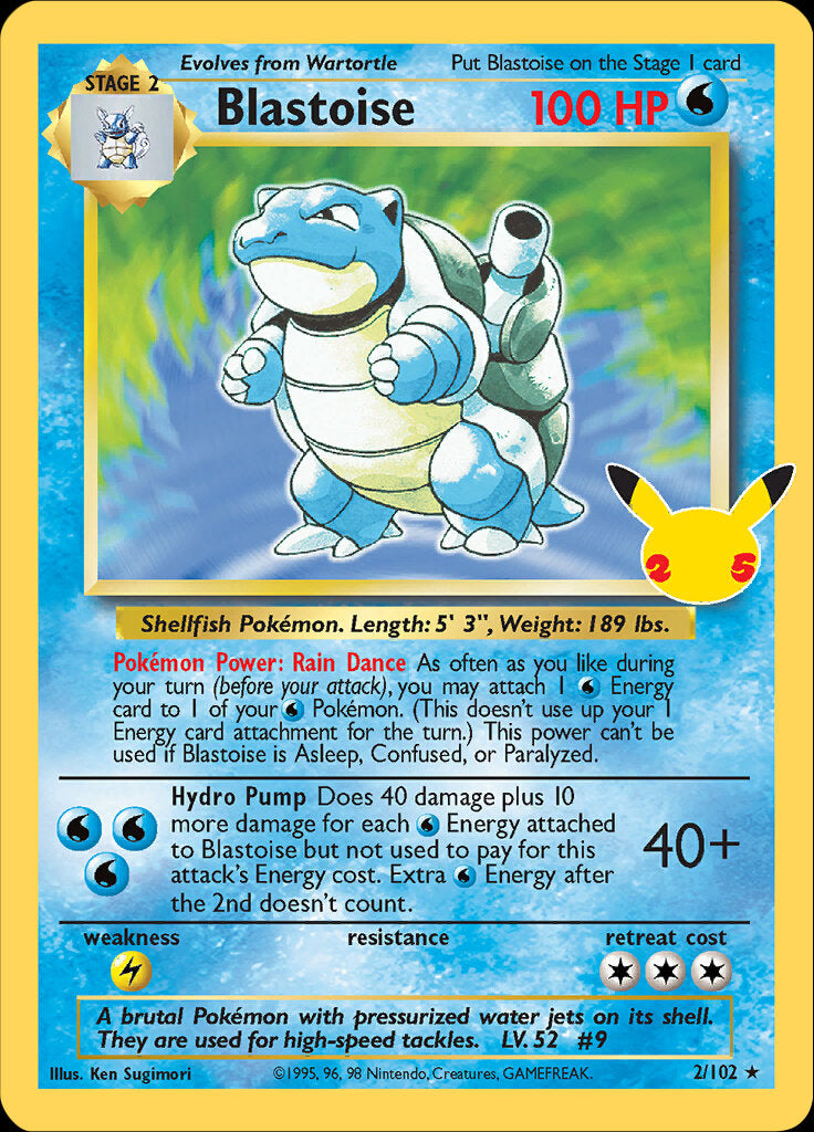 Blastoise (2/102) [Celebrations: 25th Anniversary - Classic Collection] | Game Master's Emporium (The New GME)