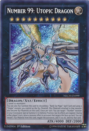 Number 99: Utopic Dragon [NECH-EN099] Secret Rare | Game Master's Emporium (The New GME)
