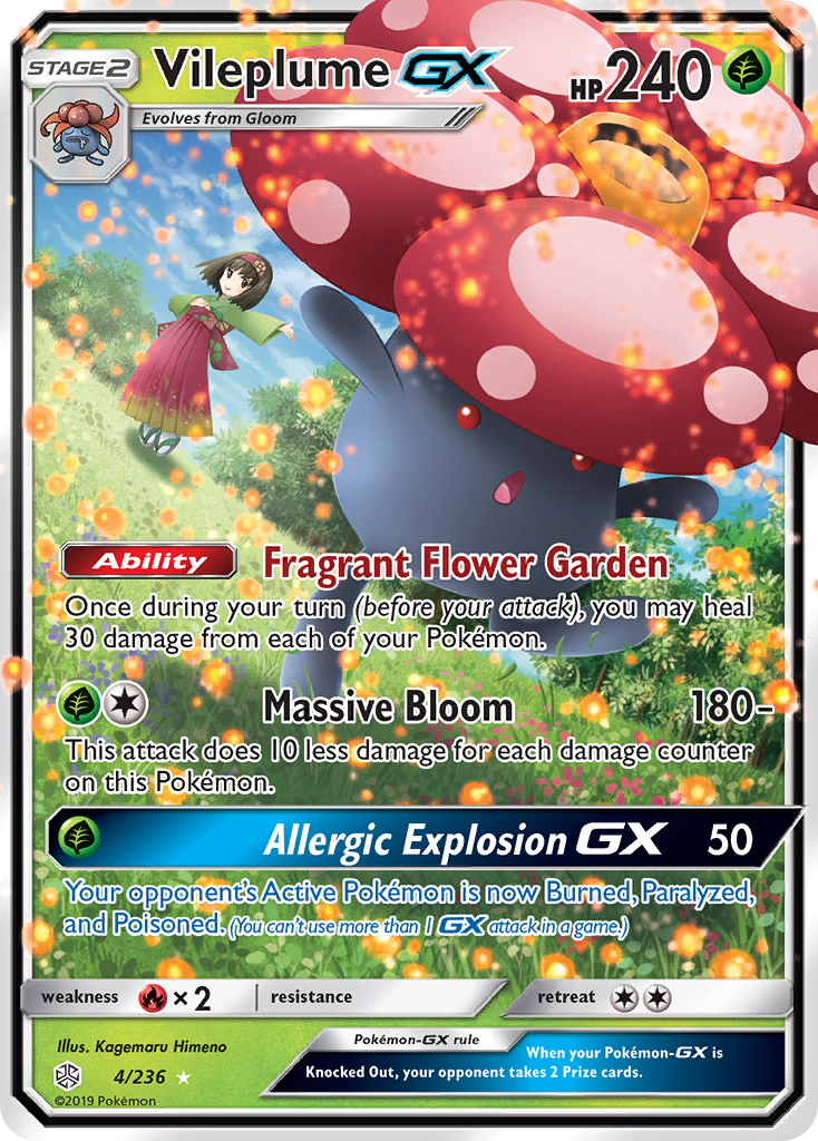 Vileplume GX (4/236) [Sun & Moon: Cosmic Eclipse] | Game Master's Emporium (The New GME)