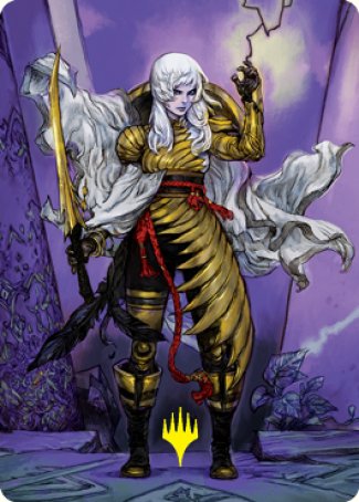 The Wandering Emperor 1 Art Card (Gold-Stamped Signature) [Kamigawa: Neon Dynasty Art Series] | Game Master's Emporium (The New GME)