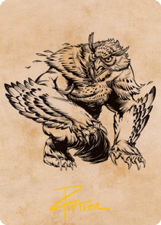 Owlbear (Showcase) Art Card (Gold-Stamped Signature) [Dungeons & Dragons: Adventures in the Forgotten Realms Art Series] | Game Master's Emporium (The New GME)